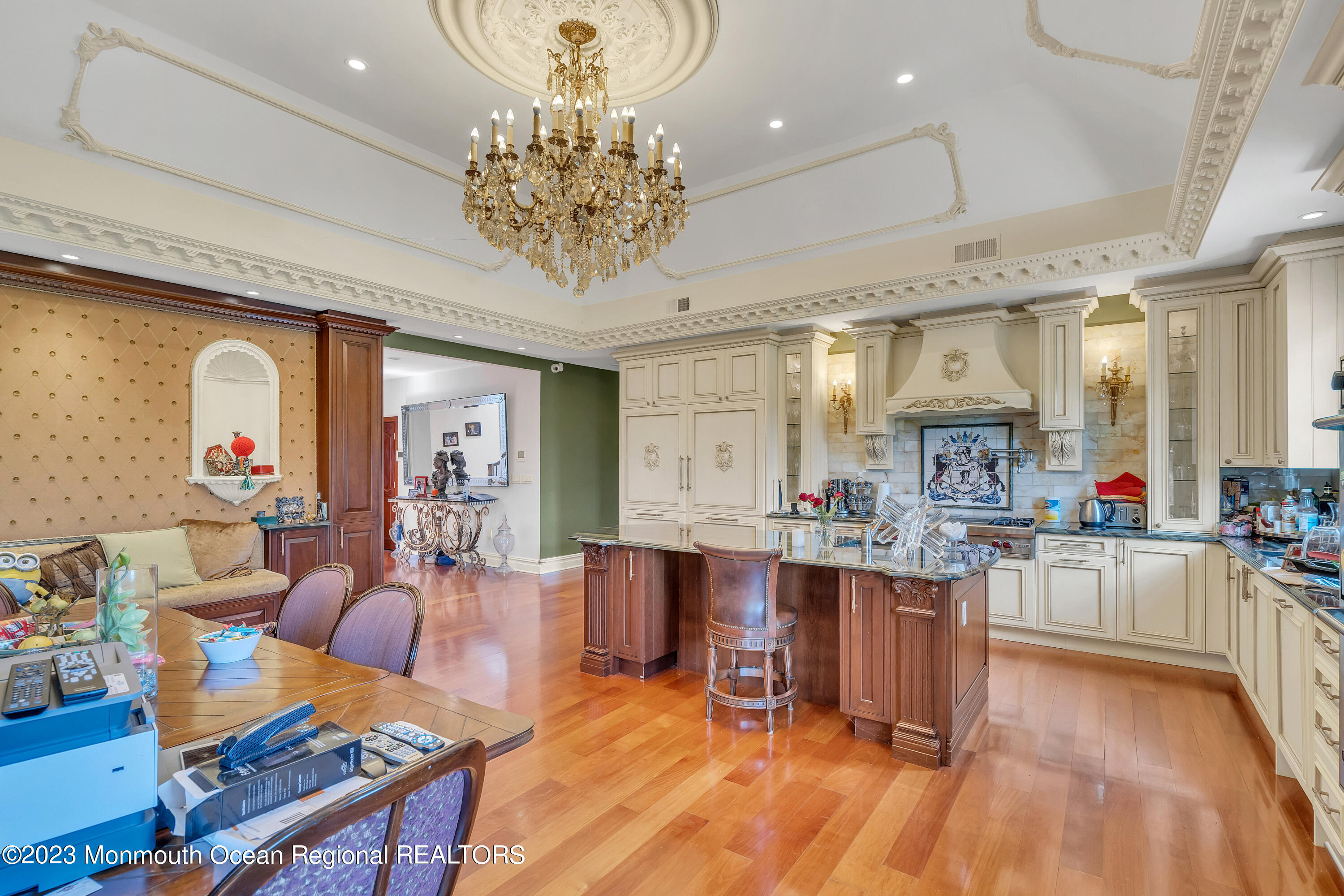 2 Bluebell Road Colts Neck, NJ 07722 - Photo 10 of 80 a very nice looking dining room with furniture a chandelier and wooden floor