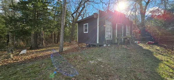 a small backyard of a house