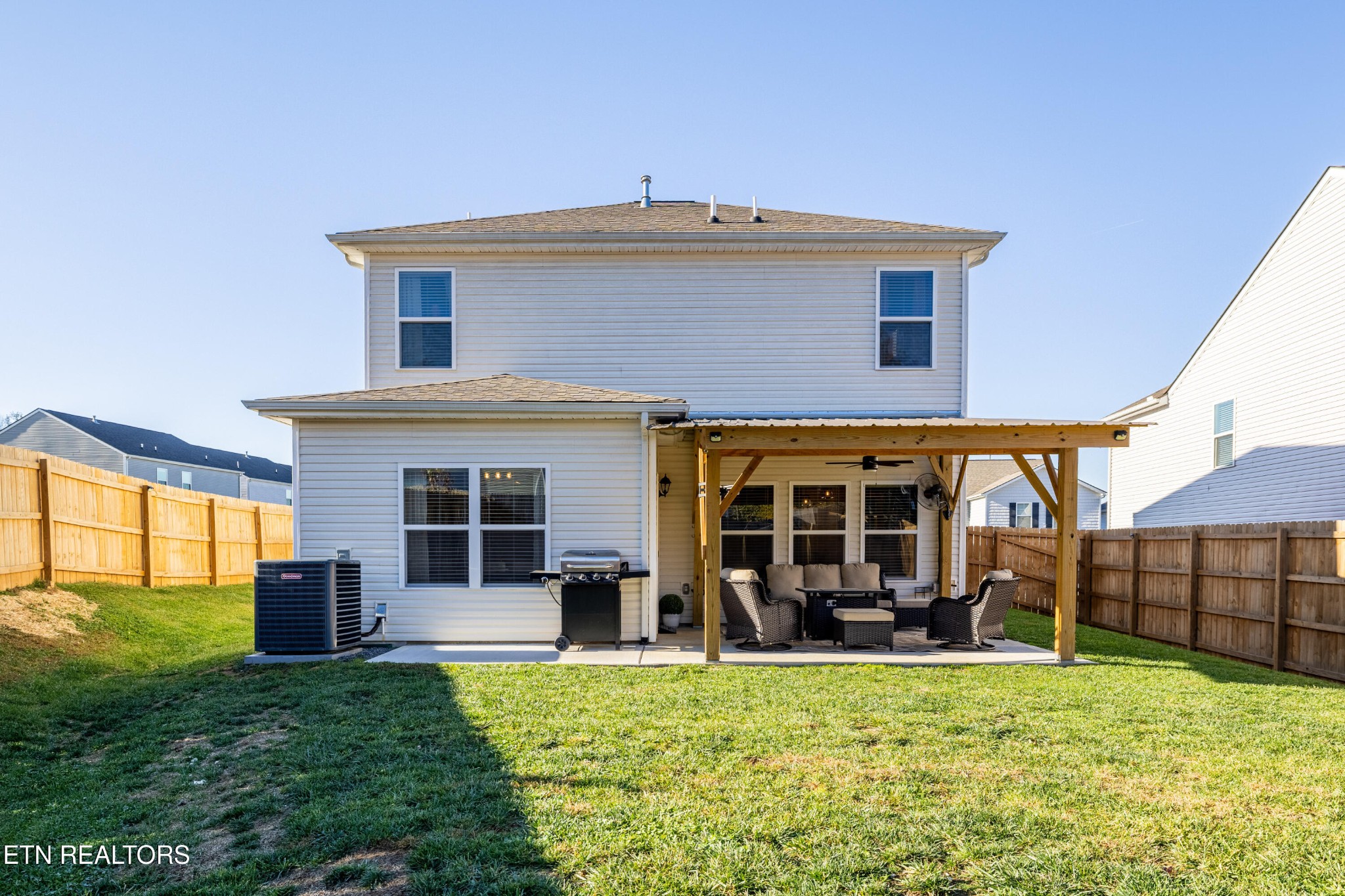 2918 Red Flame Road Knoxville, TN 37921 - Photo 36 of 39 a view of a house with a backyard porch and sitting area