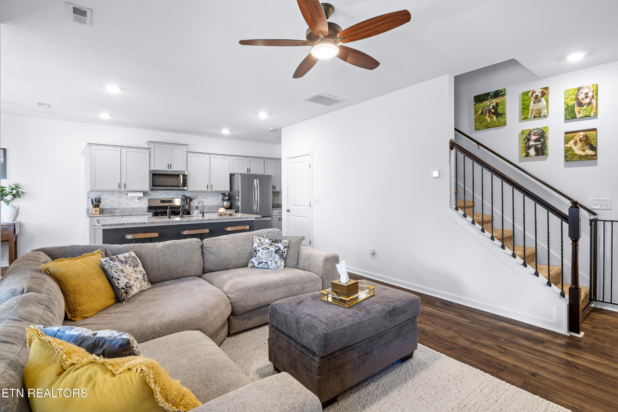 2918 Red Flame Road Knoxville, TN 37921 - Photo 6 of 39 a living room with furniture and kitchen view
