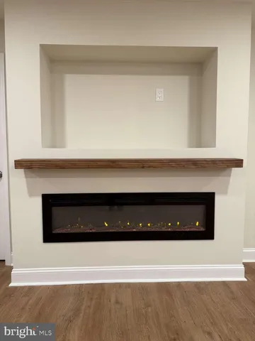 a close view of fireplace