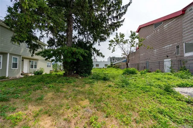 a view of a house with yard and a tree