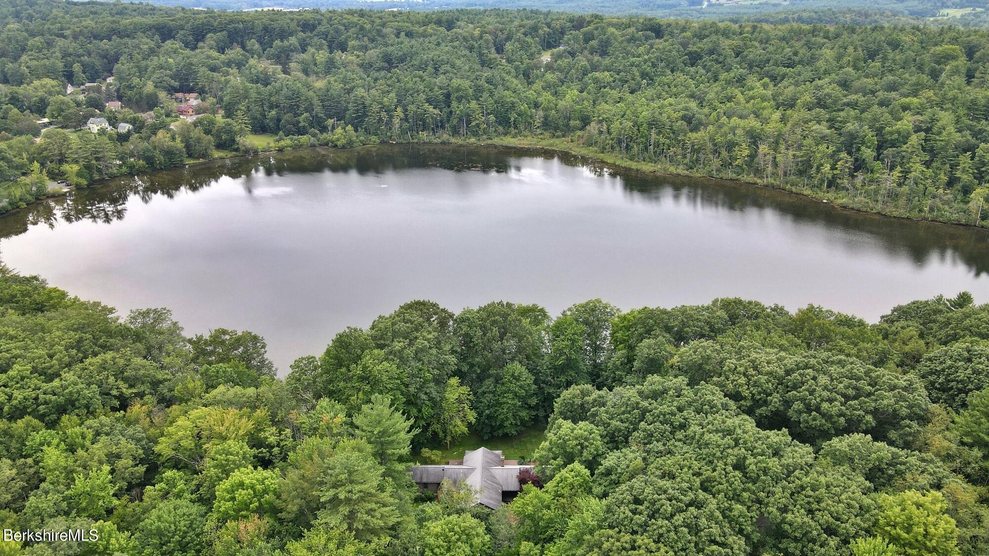 30 Lake Mansfield Road Great Barrington, MA 01230 - Photo 35 of 35 an aerial view of a houses with a lake view