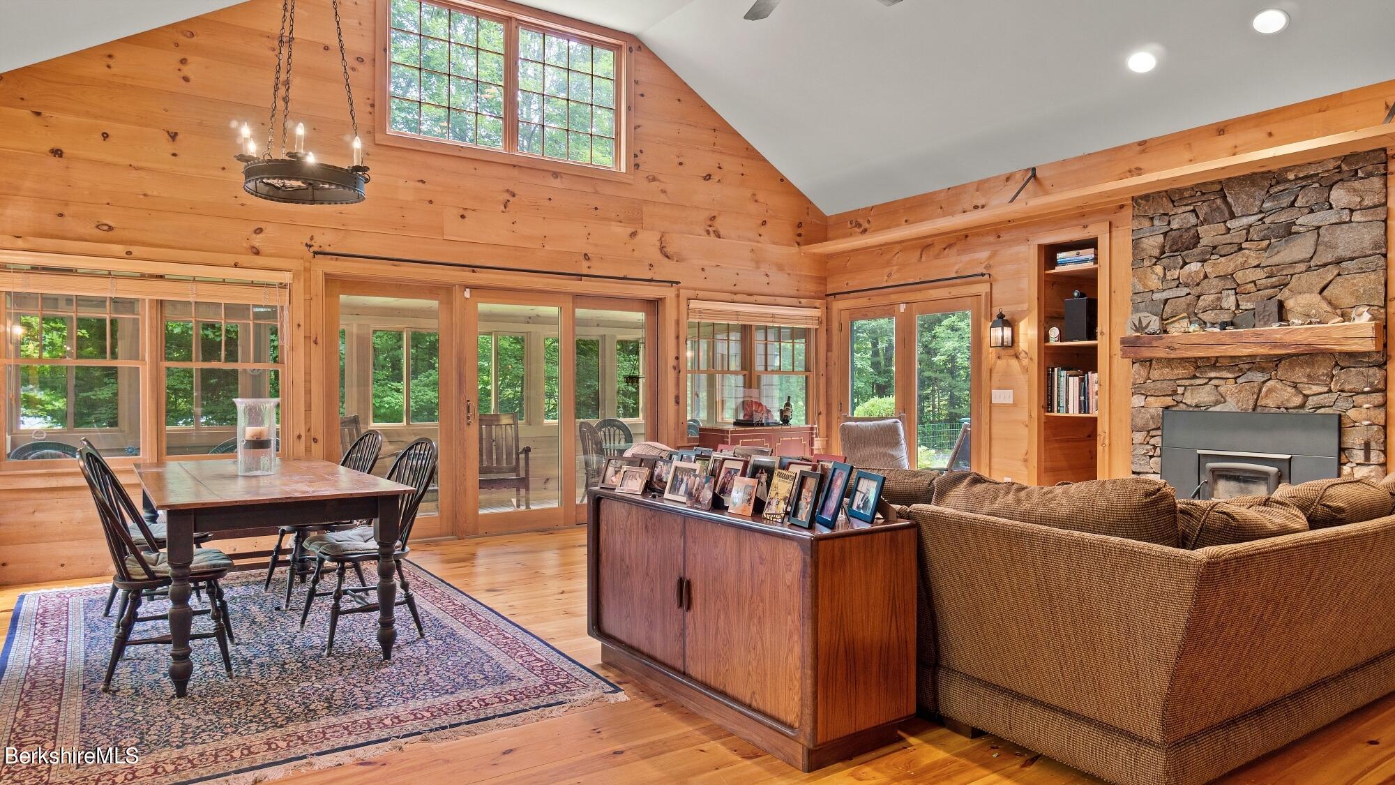30 Lake Mansfield Road Great Barrington, MA 01230 - Photo 6 of 35 a living room with furniture and a large window
