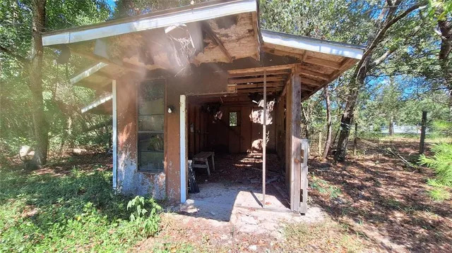 a view of a house with a patio