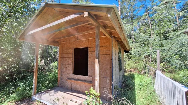 a view of a small house