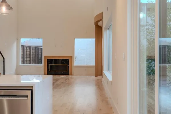 a view of kitchen and utility room
