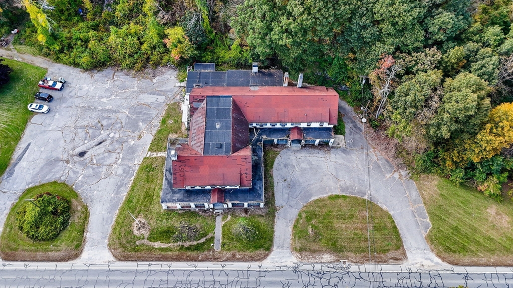 223 Worcester Road Sterling, MA 01564 - Photo 14 of 14 an aerial view of a house with garden space and street view