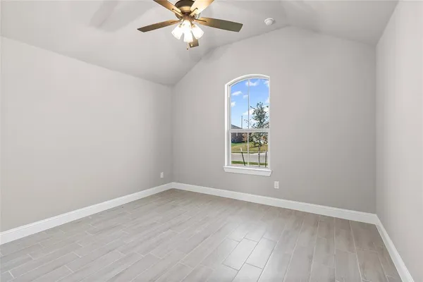 an empty room with a window