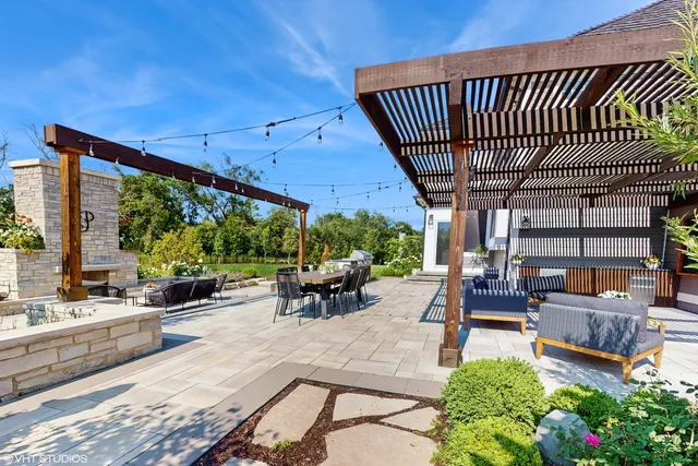 a outdoor living space with furniture