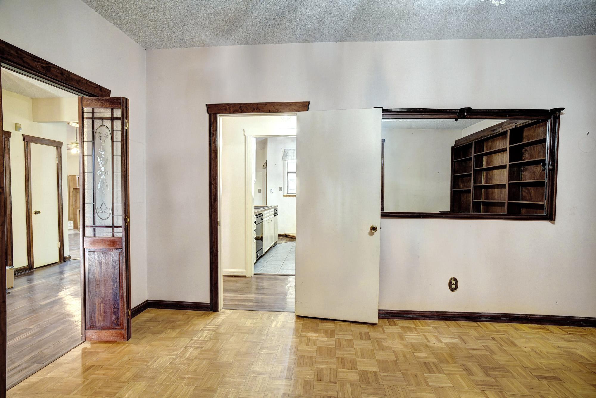 113 My Road Bastrop, TX 78602 - Photo 21 of 35 Spare room with a textured ceiling and parquet flooring