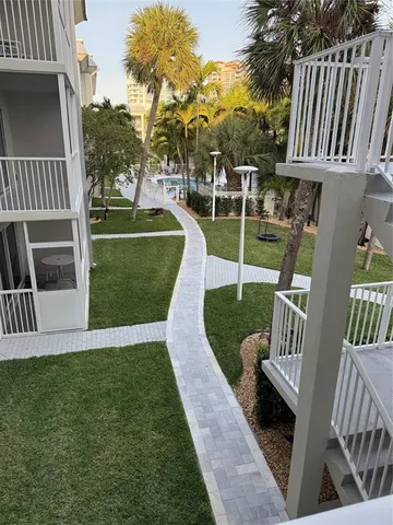 a view of an outdoor space and deck