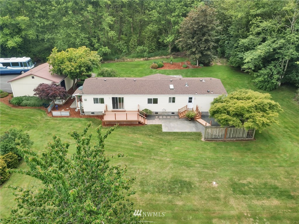 4030 Bay Road Ferndale, WA 98248 - Photo 30 of 36 an aerial view of a house with garden space and street view