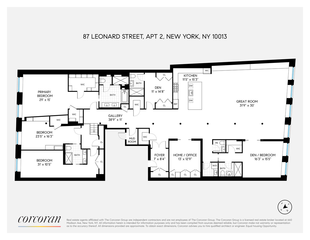 87 Leonard Street, Unit 2 Manhattan, NY 10013 - Photo 24 of 24 a picture of a floor plan
