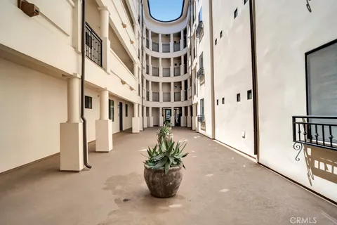 a view of small space with racks on the wall