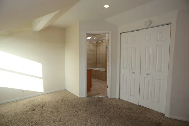 an empty room with an entryway