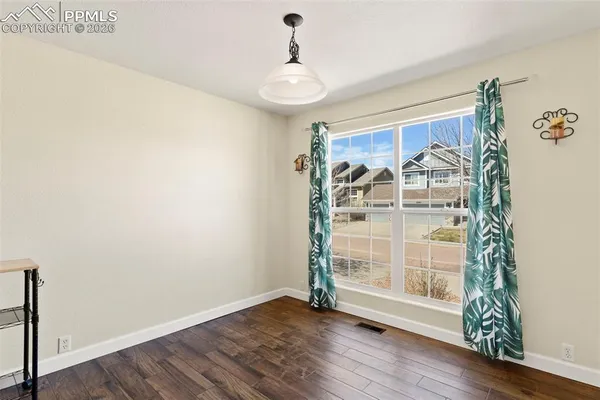 a view of wooden floor in a room