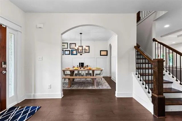a view of livingroom with furniture and wooden floor