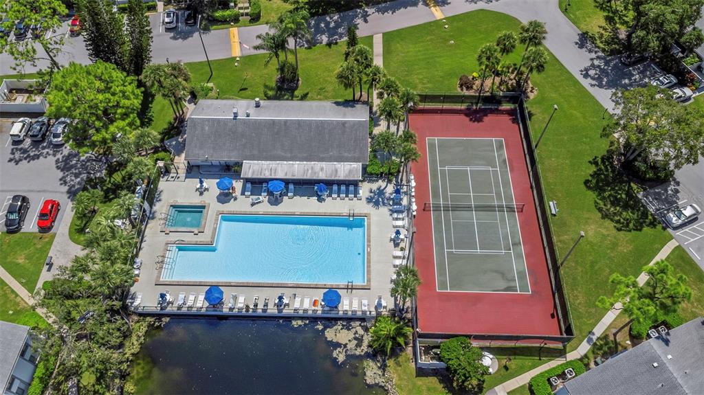 1344 Pine Ridge Circle East, Unit D2 Tarpon Springs, FL 34688 - Photo 40 of 44 an aerial view of a house