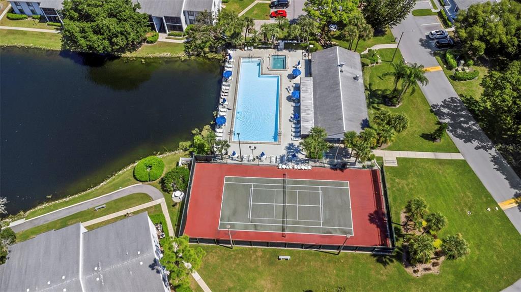 1344 Pine Ridge Circle East, Unit D2 Tarpon Springs, FL 34688 - Photo 41 of 44 an aerial view of a house