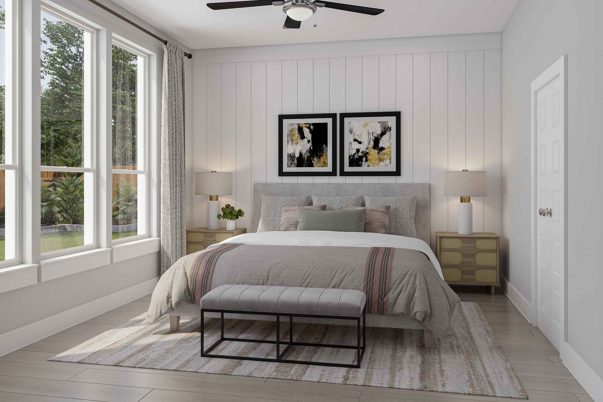 5154 Enchanted Pne Court Spring, TX 77386 - Photo 4 of 7 a bedroom with a bed and wooden floor