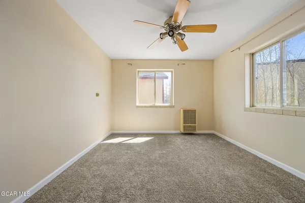 a view of a room with cabinet