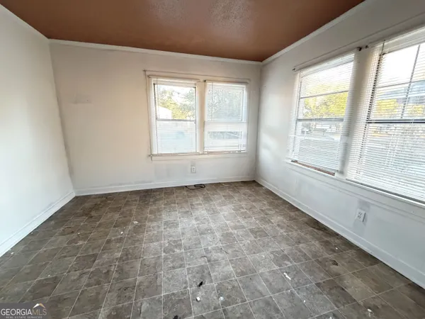an empty room with a window