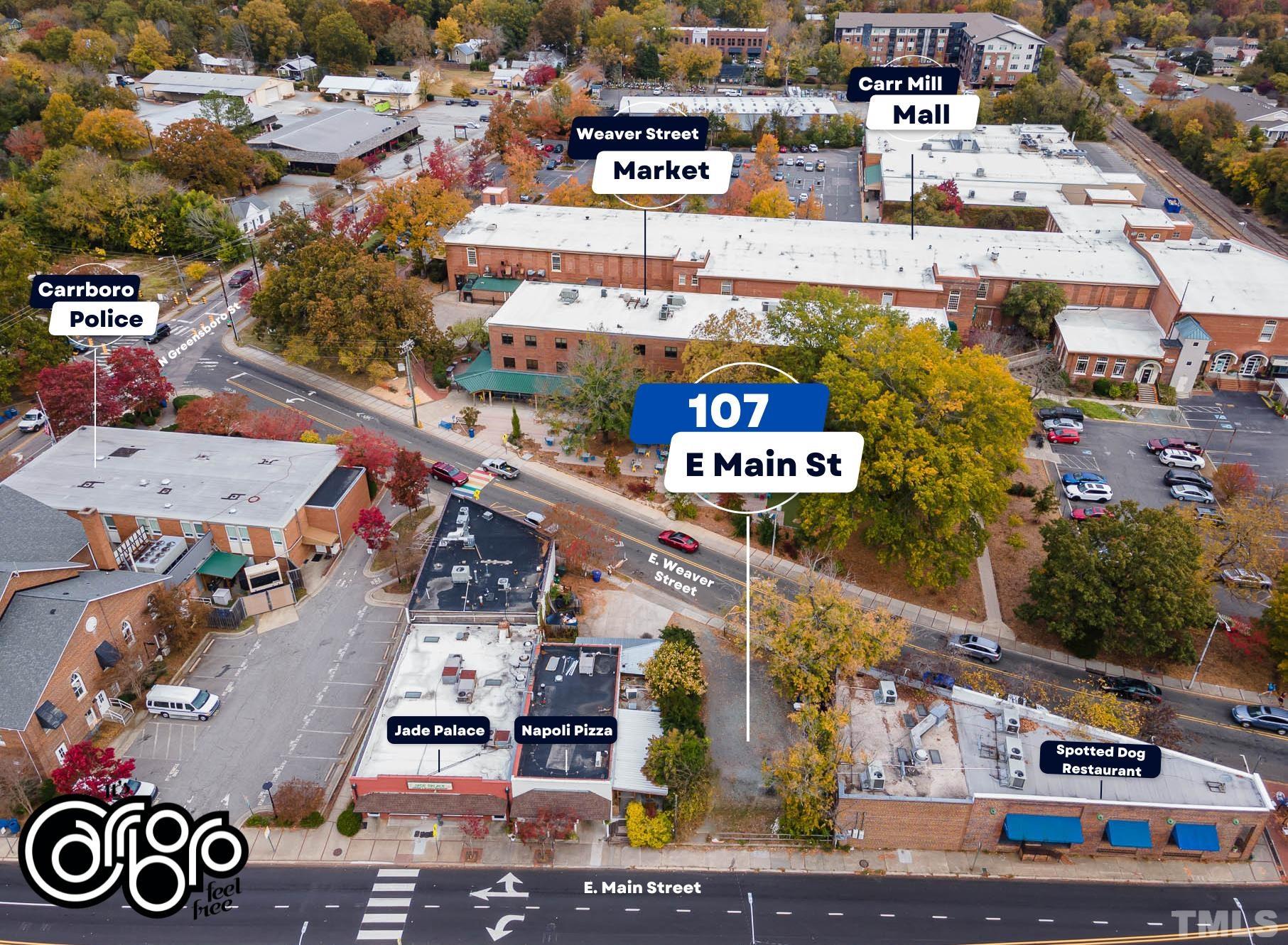 107 East Main Street Carrboro, NC 27510 - Photo 1 of 5 an aerial view of a city