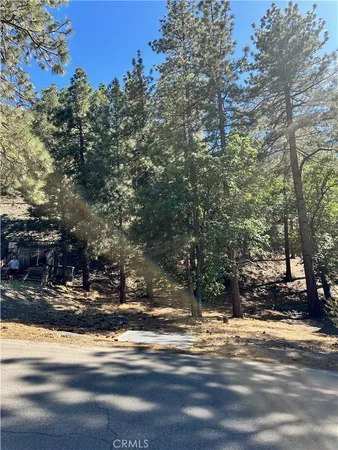 an aerial view of a houses with yard