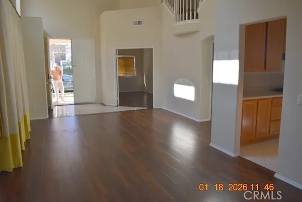 a view of livingroom with furniture and wooden floor