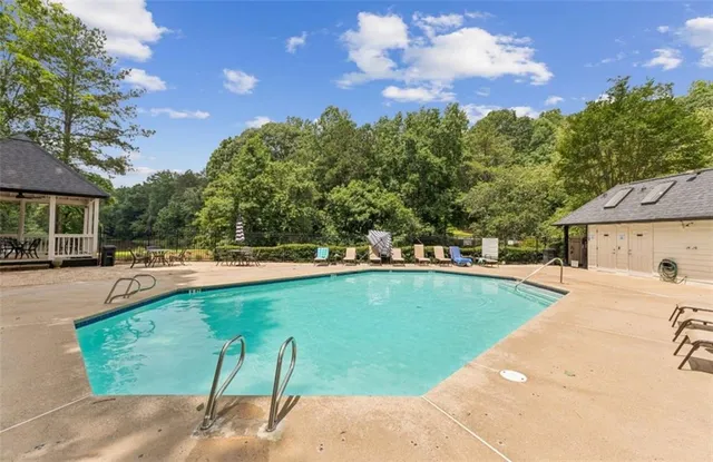 a view of a lake with a mountain view