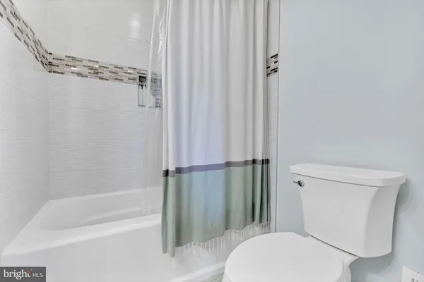 a bathroom with a toilet and a bathtub