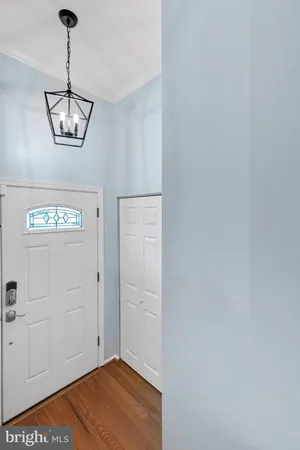 a view of a hallway with closet