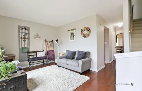 a living room with furniture and a couch