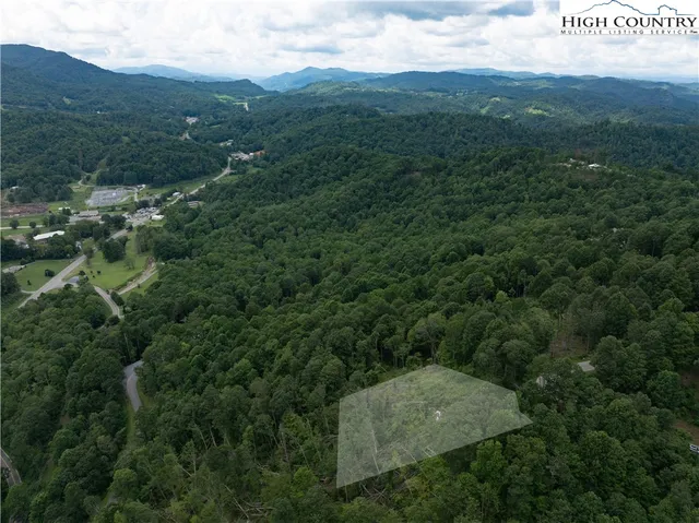 a view of a field with a mountain