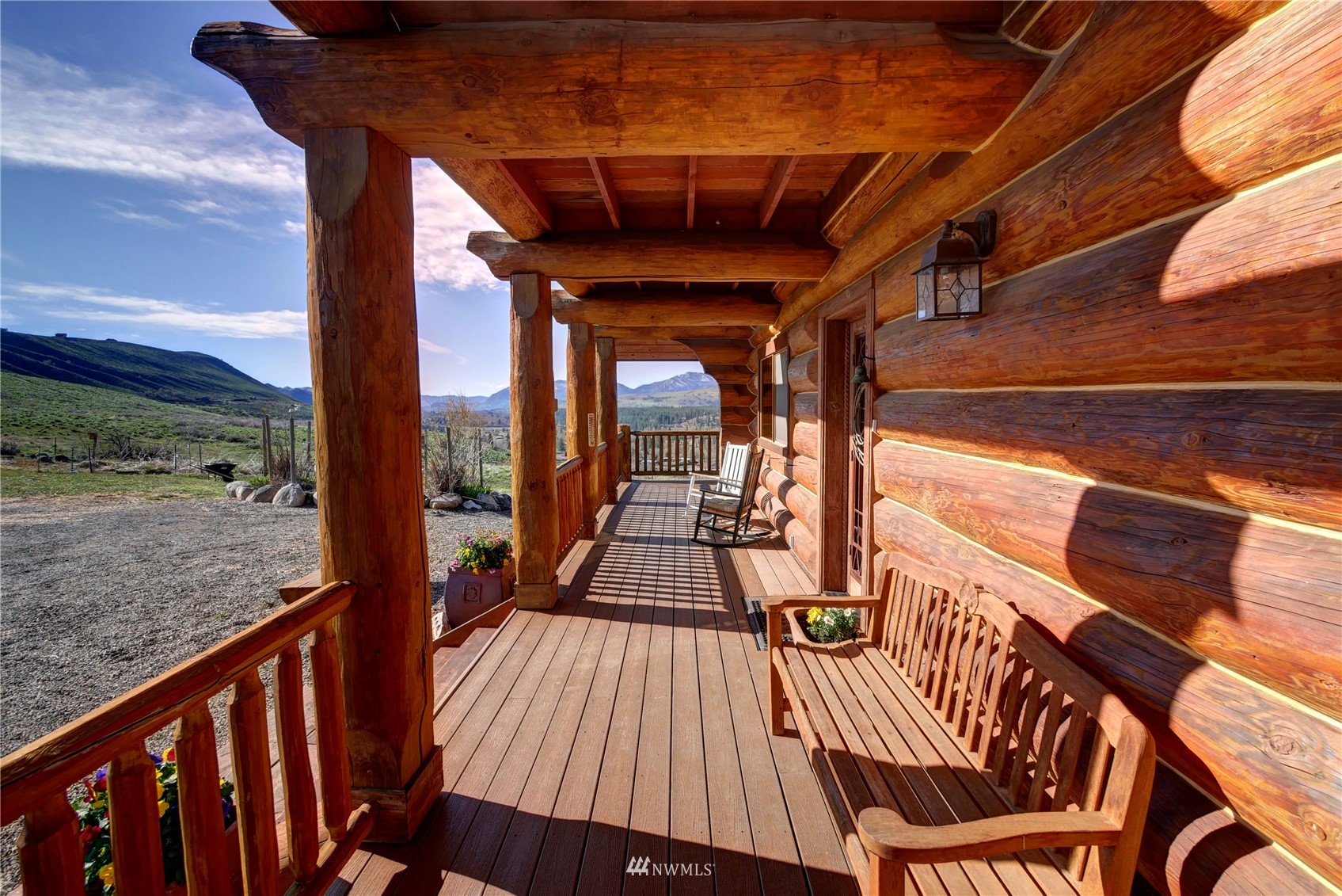 20 Pony Road Winthrop, WA 98862 - Photo 33 of 40 a view of a balcony with furniture