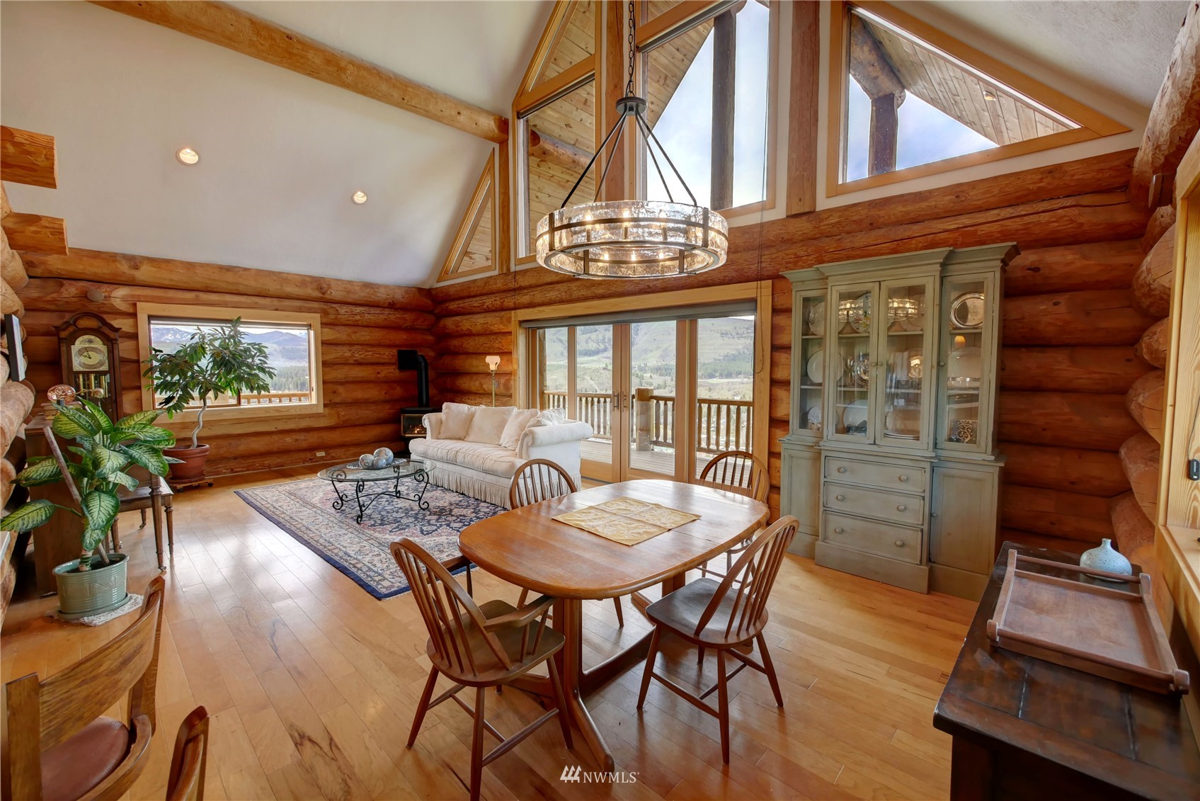20 Pony Road Winthrop, WA 98862 - Photo 6 of 40 a view of a dining room with furniture window and wooden floor