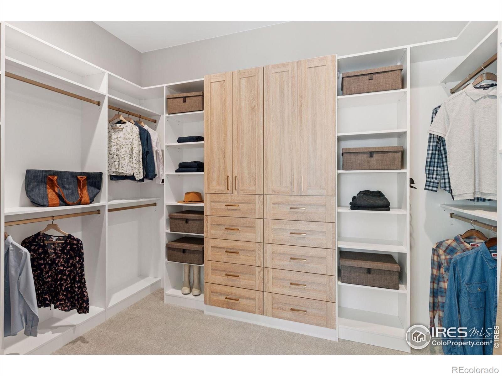 953 William Way Berthoud, CO 80513 - Photo 17 of 20 a view of walk in closet with clothes and shoes