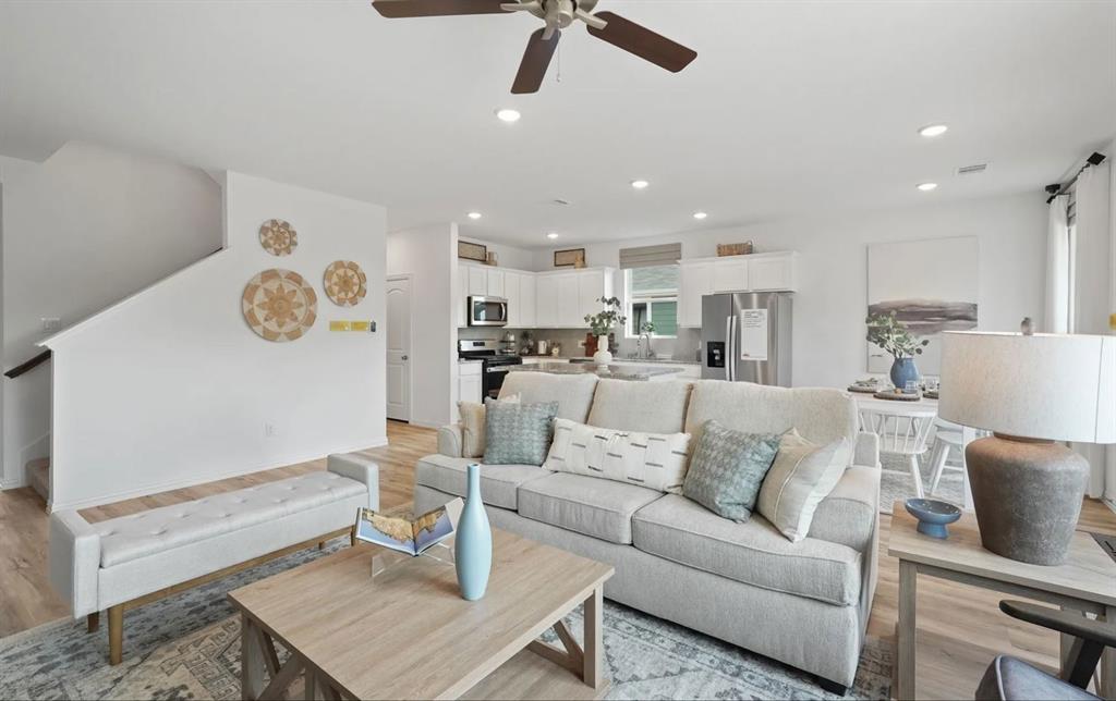 608 Godley Ranch Godley, TX 76044 - Photo 11 of 40 Copperwood example view from family room to kitchen