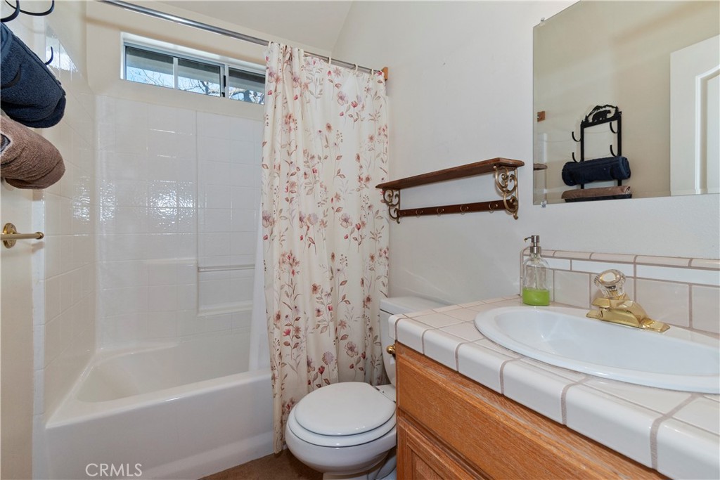 28223 North Bay Road Lake Arrowhead, CA 92352 - Photo 24 of 39 a bathroom with a sink toilet and shower