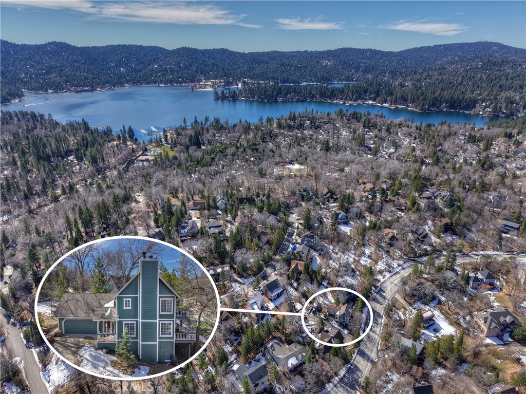 28223 North Bay Road Lake Arrowhead, CA 92352 - Photo 3 of 39 an aerial view of a house