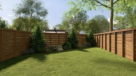 a view of a backyard