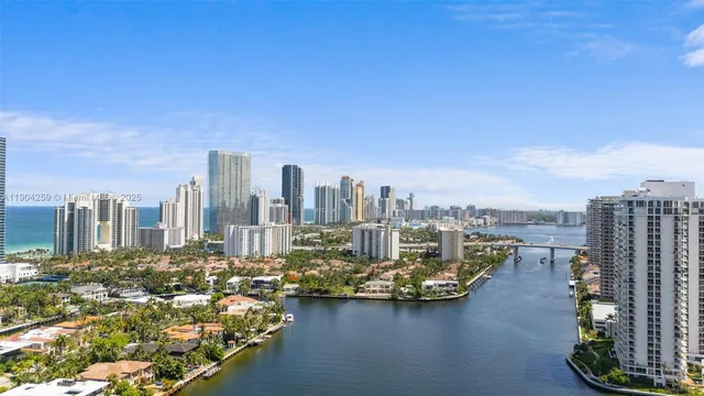 a view of a city with tall buildings