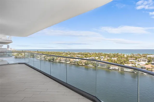 a view of a balcony with city view