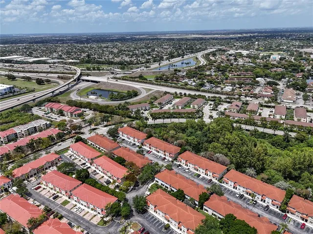 an aerial view of a city