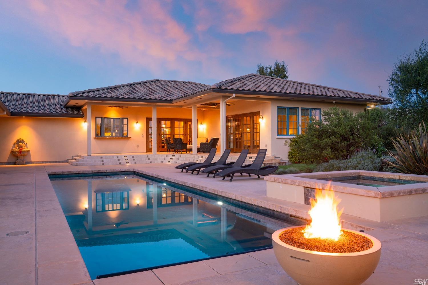 Undisclosed Address Healdsburg, CA 95448 - Photo 1 of 1 a front view of house with yard swimming pool and outdoor seating