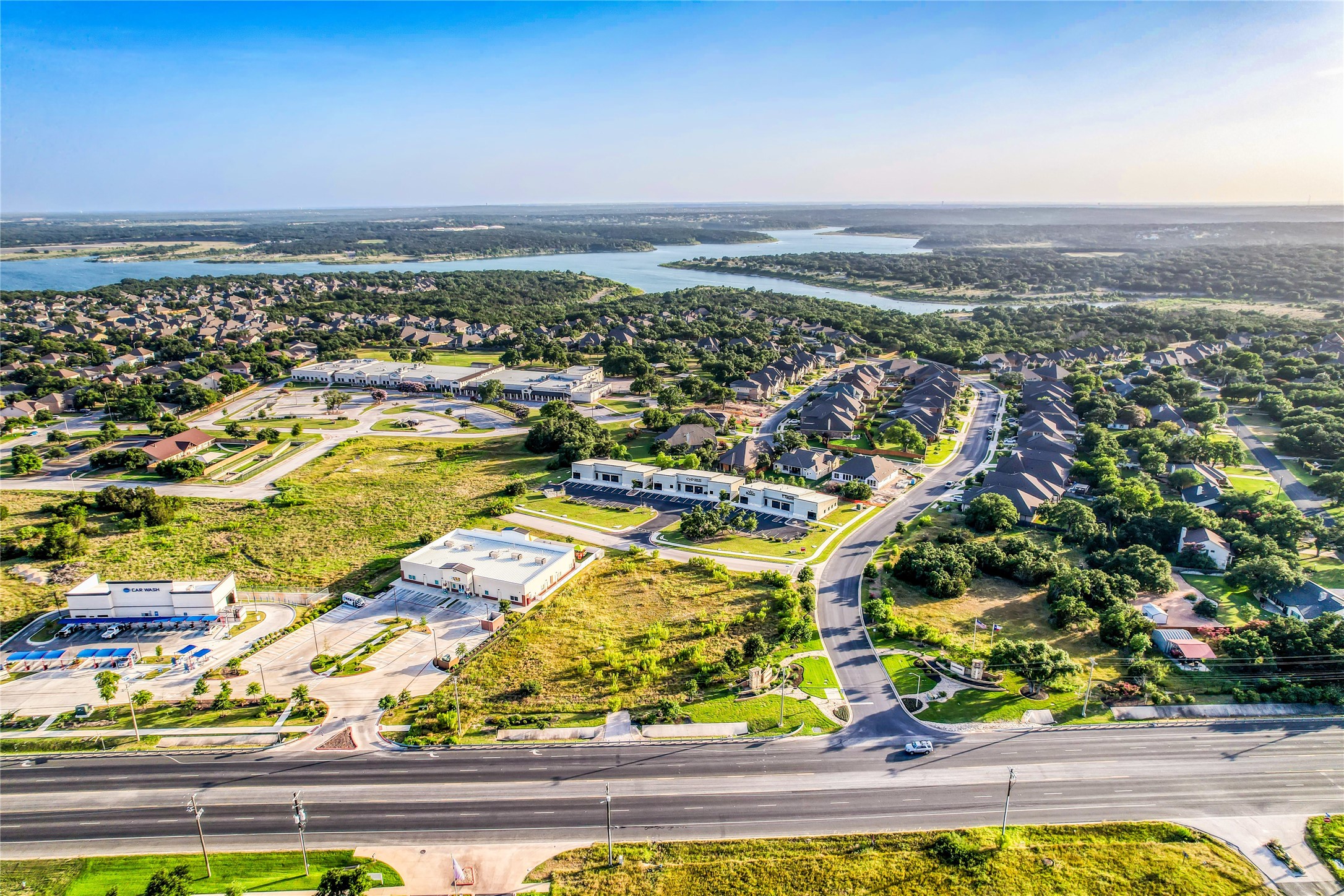 4820 Williams Drive Georgetown, TX 78633 - Photo 16 of 18 an aerial view of residential houses with outdoor space
