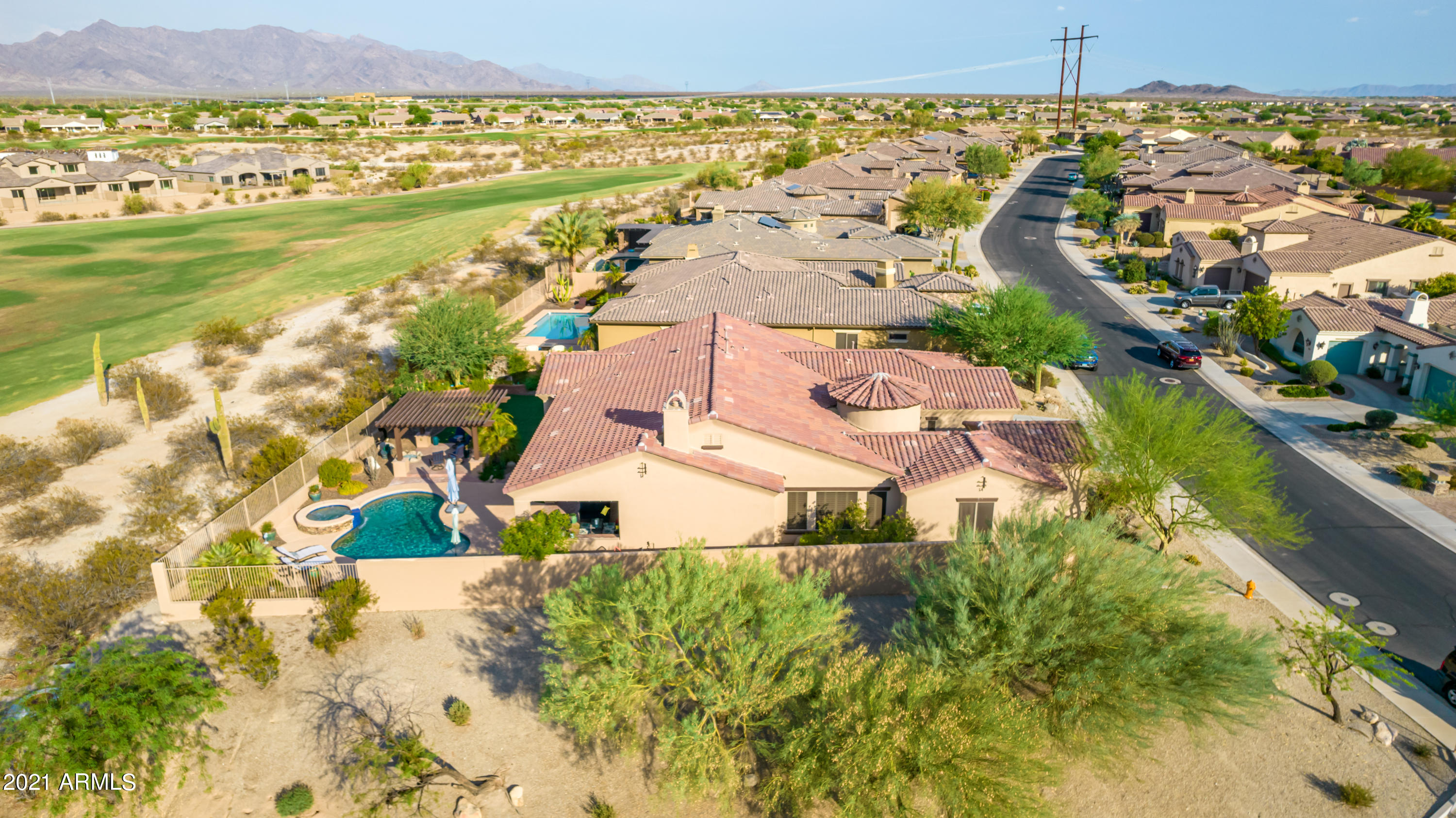 17984 West Narramore Road Goodyear, AZ 85338 - Photo 100 of 149 an aerial view of residential houses with outdoor space