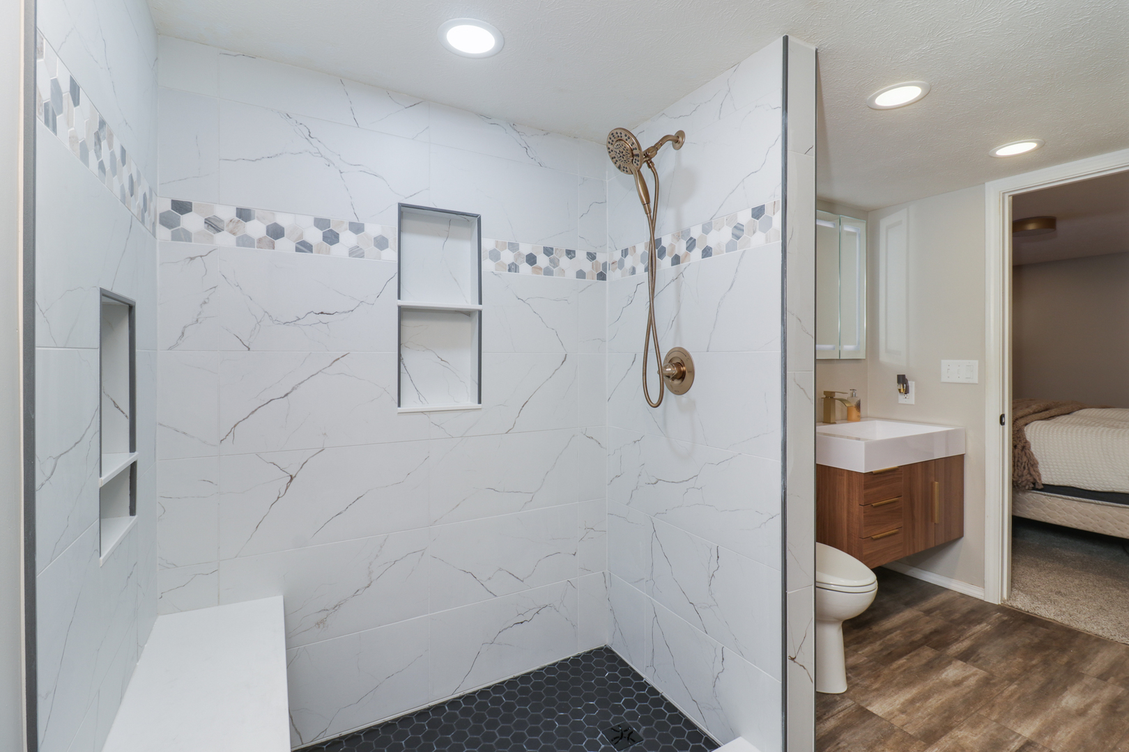 3 Pebblebrook Court Bloomington, IL 61705 - Photo 64 of 89 a bathroom with a shower and a toilet