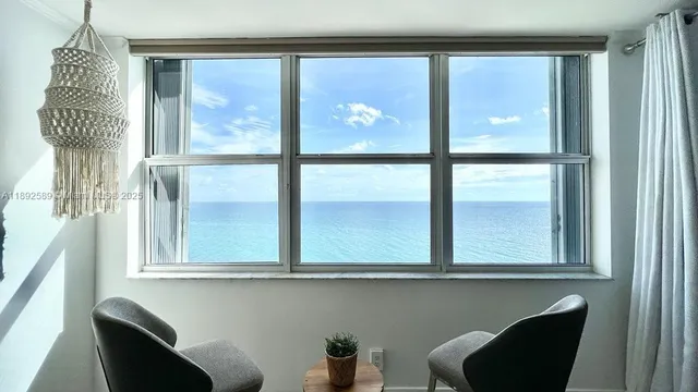 a view of a window in a room